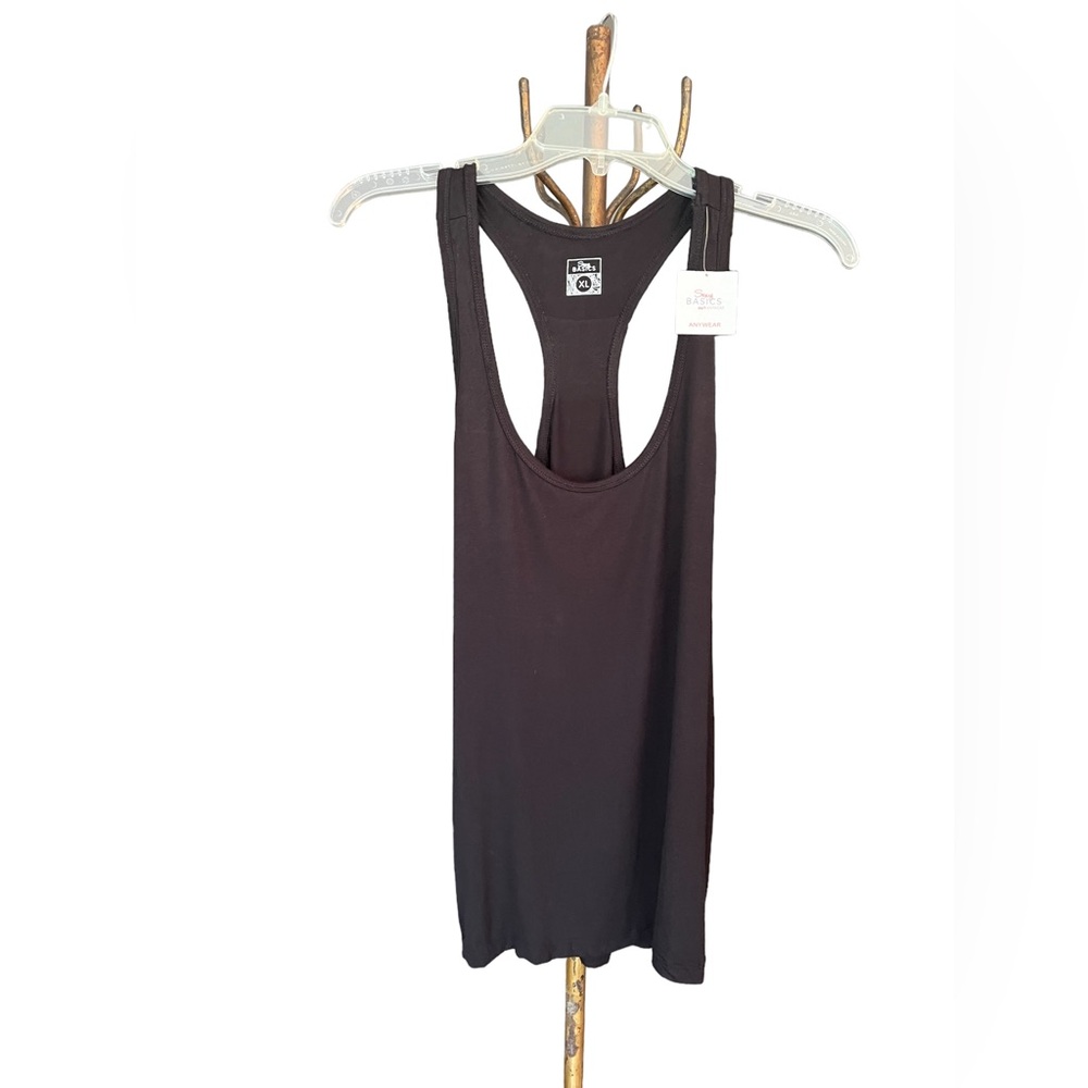 NWT Sexy Basics Soft Racer Back 24/7 Anywhere Black Tank Size XL